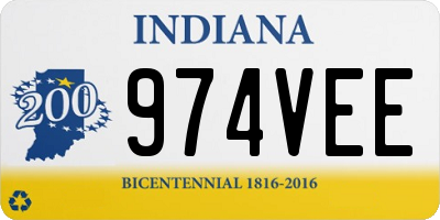 IN license plate 974VEE