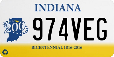 IN license plate 974VEG