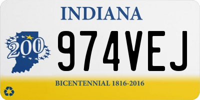 IN license plate 974VEJ
