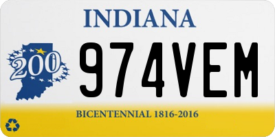IN license plate 974VEM