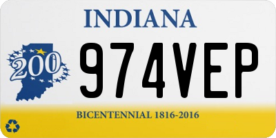 IN license plate 974VEP