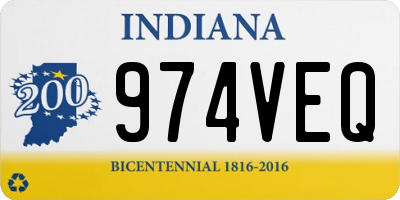 IN license plate 974VEQ