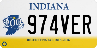 IN license plate 974VER