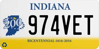 IN license plate 974VET