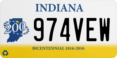 IN license plate 974VEW