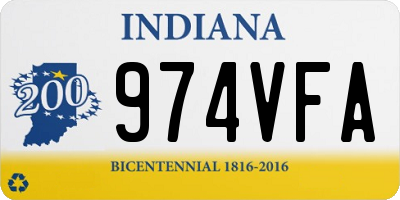 IN license plate 974VFA