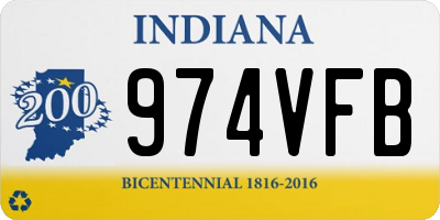 IN license plate 974VFB