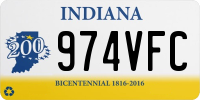 IN license plate 974VFC