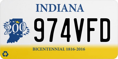IN license plate 974VFD