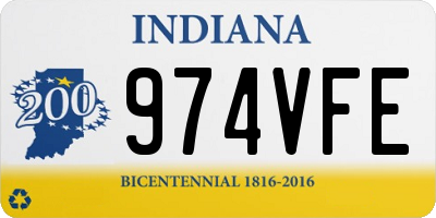 IN license plate 974VFE