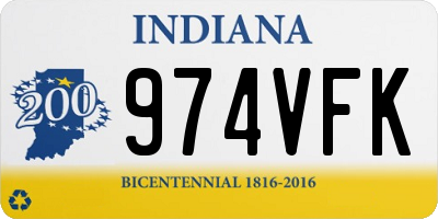 IN license plate 974VFK