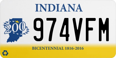 IN license plate 974VFM