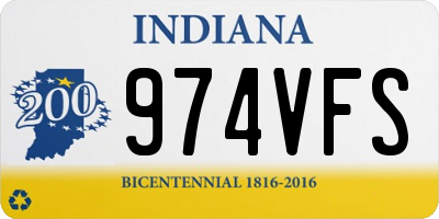 IN license plate 974VFS