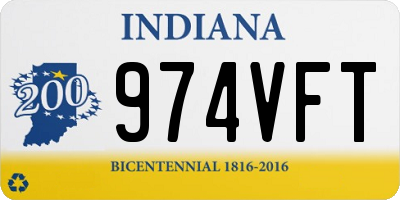 IN license plate 974VFT