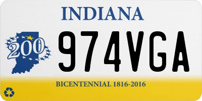 IN license plate 974VGA