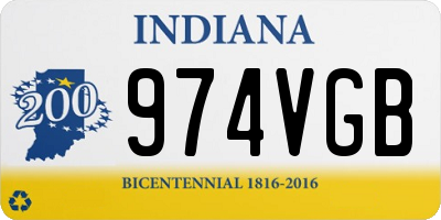 IN license plate 974VGB