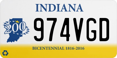 IN license plate 974VGD
