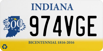 IN license plate 974VGE