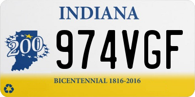 IN license plate 974VGF