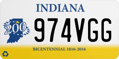 IN license plate 974VGG