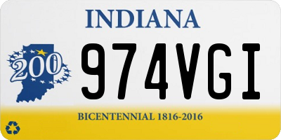 IN license plate 974VGI