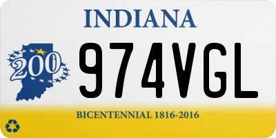 IN license plate 974VGL