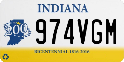 IN license plate 974VGM