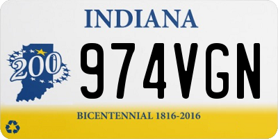 IN license plate 974VGN