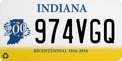IN license plate 974VGQ