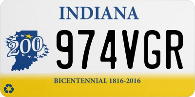 IN license plate 974VGR