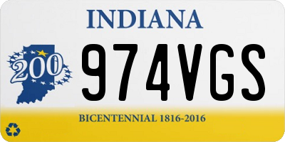 IN license plate 974VGS