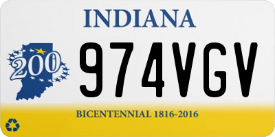 IN license plate 974VGV