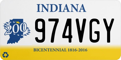 IN license plate 974VGY