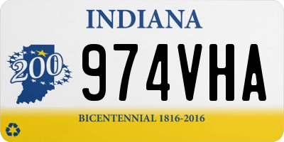 IN license plate 974VHA