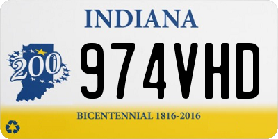 IN license plate 974VHD