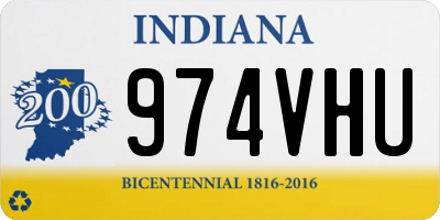 IN license plate 974VHU