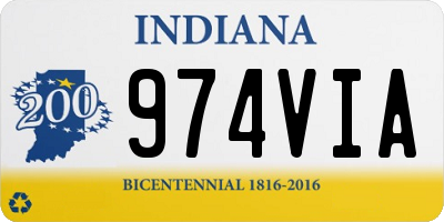 IN license plate 974VIA