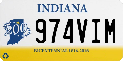 IN license plate 974VIM