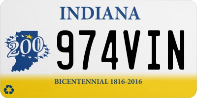 IN license plate 974VIN