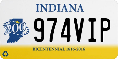 IN license plate 974VIP