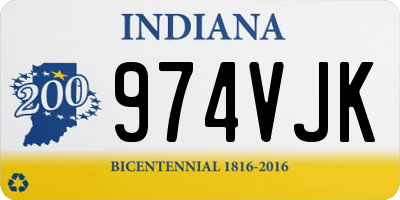 IN license plate 974VJK