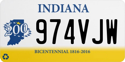 IN license plate 974VJW