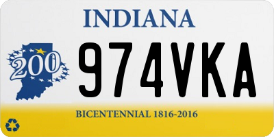 IN license plate 974VKA