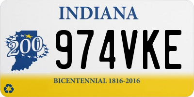 IN license plate 974VKE