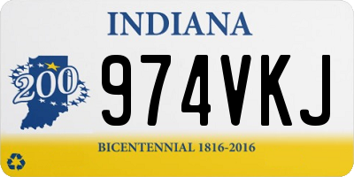 IN license plate 974VKJ