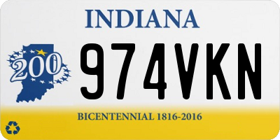 IN license plate 974VKN