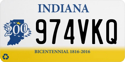 IN license plate 974VKQ