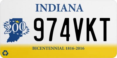 IN license plate 974VKT