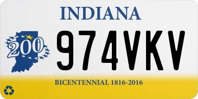 IN license plate 974VKV