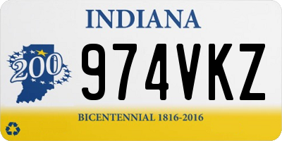 IN license plate 974VKZ